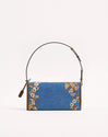 Valentino Garavani DeVain Small Embroidered Denim Shoulder Bag