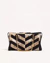 Valentino Garavani Panthea Python And Suede Chevron Motif Shoulder Bag