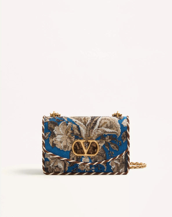 Valentino Garavani Vain Embroidered Shoulder Bag