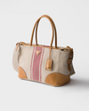 Large Canvas And Leather Tote Bag - By Prada