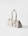 Prada Bonnie Medium Printed Linen And  Leather Handbag - By Prada