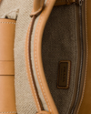 Prada Bonnie Linen And Leather Tote Bag - By Prada